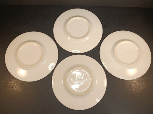 Pfaltzgraff Insalata 6" Piatti Bianco con Striscia Grigia Bordo Set di 4 - Foto 5 di 8