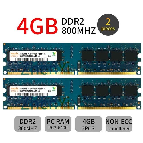 8GB 4GB 2GB 1GB DDR2 PC2-6400U 800MHz 240Pin Desktop DIMM Memory For Hynix LOT - Picture 2 of 16