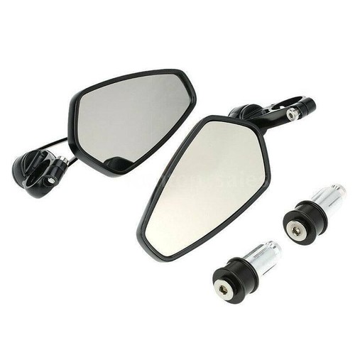 7/8" Motorcycle Bar End Side Mirrors For Kawasaki ZX-6R Z250 Z1000 Yamaha MT-07 - Picture 13 of 24
