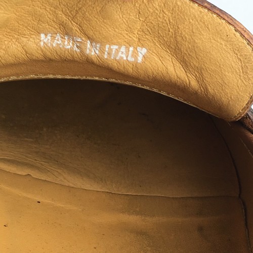 Johnston Murphy Herren Braun Leder Halbschuh Quaste Schürze Zehe Italien 15-5724 Schuh 9 M - Bild 2 von 9