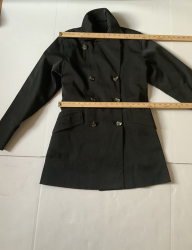 Barneys New York Mens Coat Lined Quilted Button Front Black Polyester Size M - Picture 10 of 12