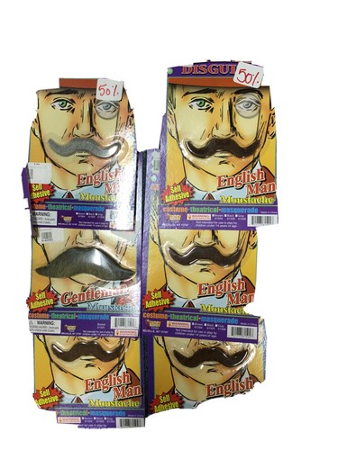 Mustache Assortment Self Adhesive Lot Of 16 - Picture 2 of 4