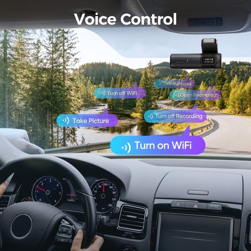 Front&Rear Dash Cam 4K/2.5K/1080P WiFi GPS Car Camera Free 64GB TF Voice Control - Picture 9 of 11