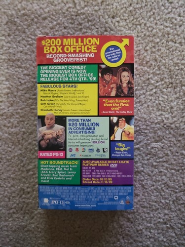 Austin Powers: The Spy Who Shagged Me (VHS, 1999) RARE PROMOTIONAL COPY!! - Bild 2 von 3