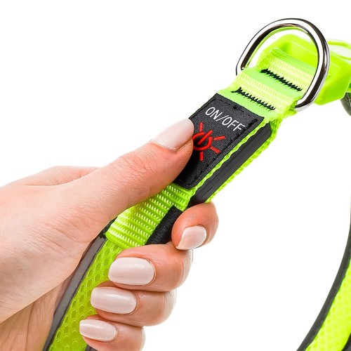 LED Dog Collar Light Up Collar Luminous USB Rechargeable Flashing Night Safety - Picture 14 of 35