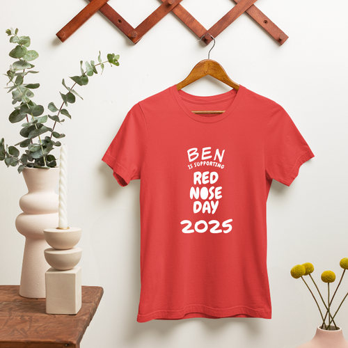 Ben Supporting Red Nose Day 2025 T-Shirt Relief Kids Charity Funny Gifts Top - Picture 11 of 22