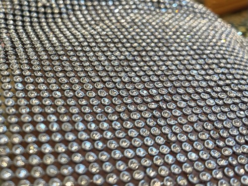 NWT ZARA RHINESTONE CROP TOP M Crystal Shirt Festival Silver Jewel Gem OPEN BACK - Foto 5 di 5