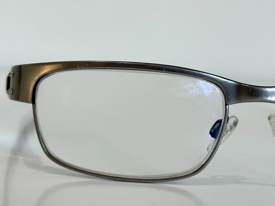 Marco de gafas Oakley 22-200 placa de metal rectangular cromado claro 53-18-140 Foto 4 de 4