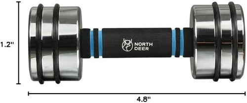 Adjustable Dumbbell Set 10lb Pair (5lb/7lb/8lb/10lb) Set of 2 Steel Dumbbells... - Picture 7 of 7