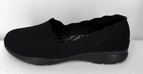 Sketchers Womens Skimmer Memory Foam Slip On Shoe Size 8.5M Black Woven Floral - Picture 6 of 12