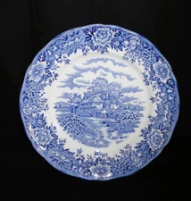 Vintage English Village 10” Dinner Plate ~ Salem China Co Olde Staffordshire