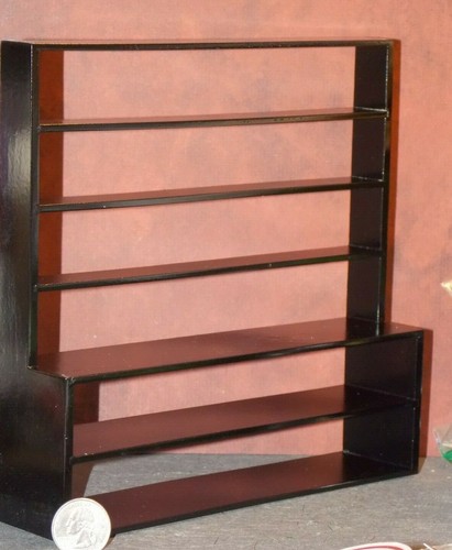 Dollhouse Miniature Store Shelf Unit Black 1:12 inch scale N59 Dollys Gallery - Picture 1 of 3