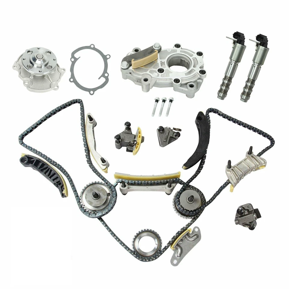 Fit 07-16 Cadillac Suzuki 3.6L Timing Chain Kit Oil Pump Water Pump VTC Solenoid Foto 2 de 4