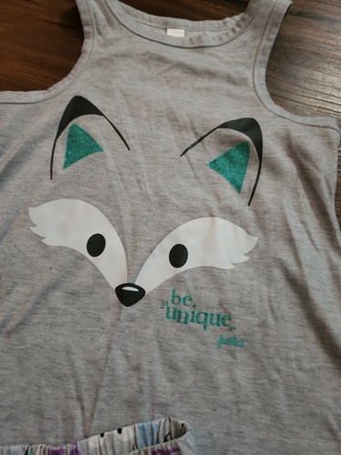 JUSTICE GIRLS SIZE 8 FOX PJ SET MULTI COLORED - Picture 2 of 4