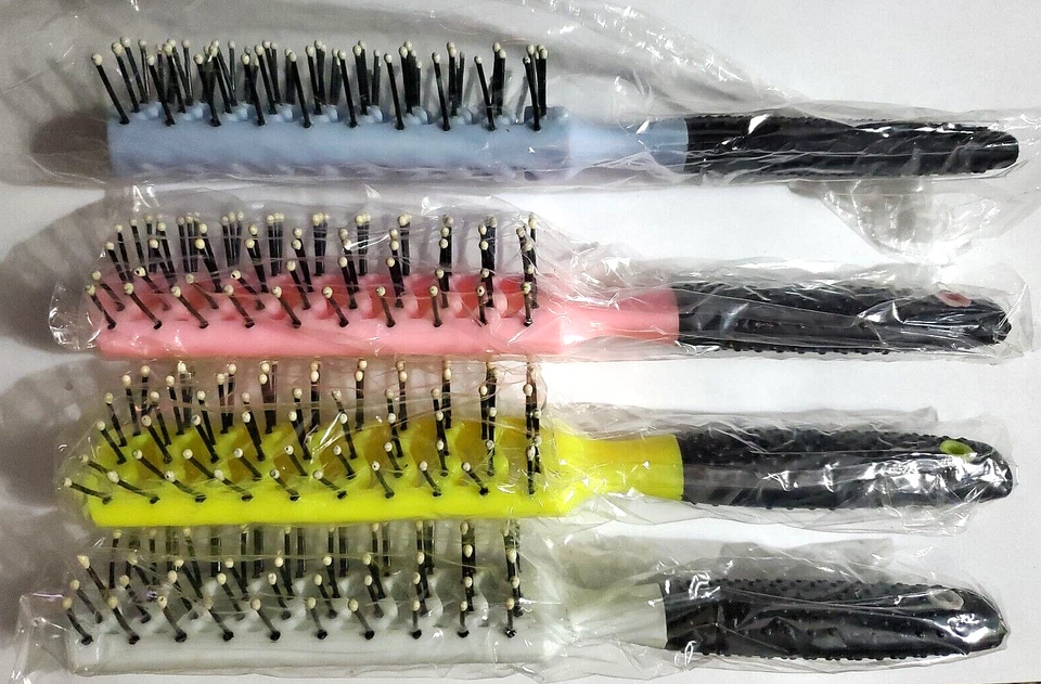 Punta de bola de cepillo de pelo 4. rosa, azul, amarillo, blanco Foto 3 de 3