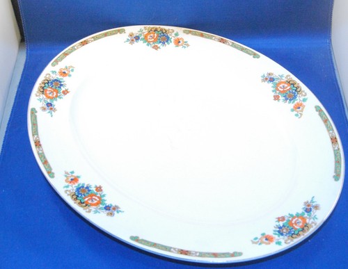 Alfred Meakin England 14 1/2" by 11 1/2" Oval Platter Orange and Blue flowers - Picture 3 of 3