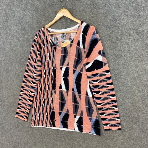 NEW Noni B Womens Top Size S Small Multicolour Knit Long Sleeve Scoop Neck 36015 - Picture 2 of 12