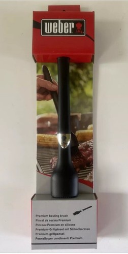Weber Grills Premium Basting Brush 6661 Silicone Bristles BBQ Grilling NEW