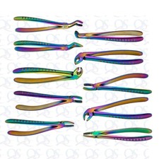 SET OF 10 EXTRACTING FORCEPS EXTRACTION DENTAL INSTRUMENTS STAINLESS