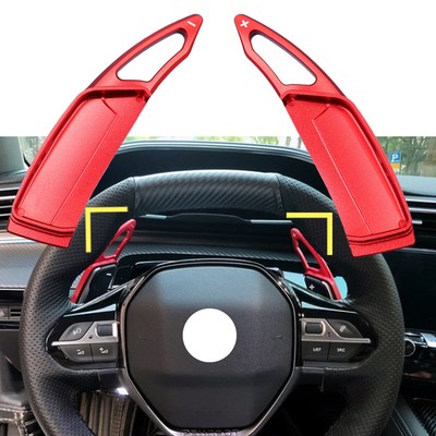 YUZHONGTIAN 2017-2019 for Peugeot 3008//5008 Aluminum Alloy Steering Wheel Paddle Shifter Extensions 2PCS//Pair Black