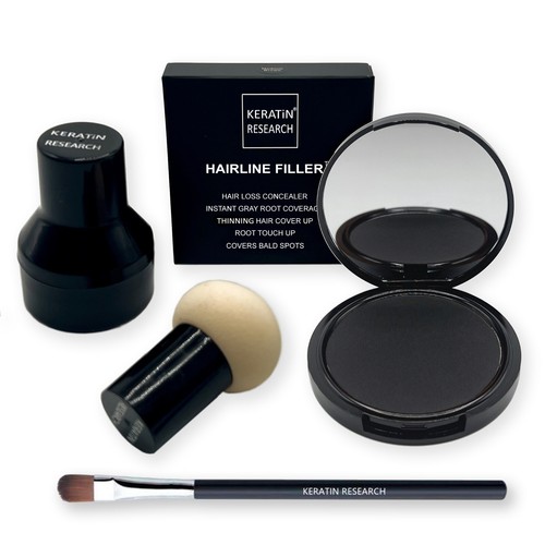KERATIN RESEARCH Hairline Filler Touch-Up Hair loss Concealer Bald Spot Coverage - Picture 9 of 56