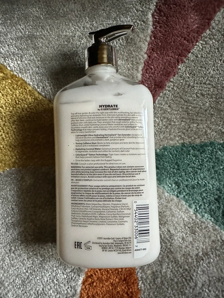 Loción extensora de bronceado ultra hidratante Australian Gold Hydrate by G Gentlemen Foto 3 de 4