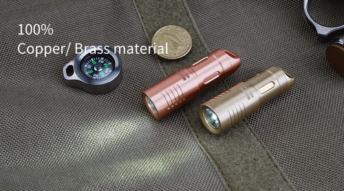 MecArmy X3S Copper 130 lumens Keychain EDC Flashlight with Micro USB Charging - Picture 9 of 12