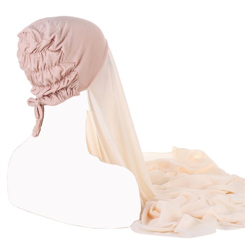 Instant Women Cap Long Scarf Shawl Hijab Hat Headwrap Turban Islamic Headscarf - Picture 9 of 44