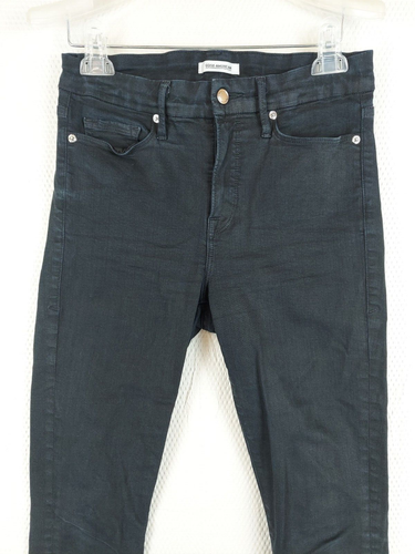 Good American Jeans Damen 6/28 schwarz Good Leg Skinny High Rise Stretch 29x28 - Bild 2 von 6