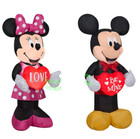 3 1/2' Airblown Inflatable LED Valentine's Day Disney Mickey & Minnie Mouse