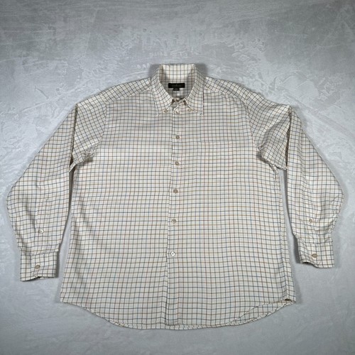 Ermenegildo Zegna Shirt Men Size XL Long Sleeve 100% Cotton Single Pocket Italy - Picture 1 of 11