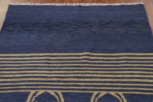 Abstract Modern Art & Craft Hand-knotted Rug 4x8 ft Wool Carpet - Picture 12 of 20