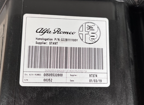 2017-2022 ALFA ROMEO GIULIA FUEL VAPOR EVAPORATOR CHARCOAL CANISTER OEM - Picture 4 of 7