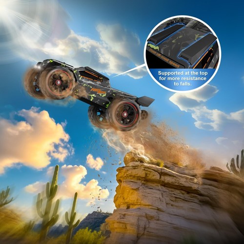 1/14 Brushless RC Cars for Adults Fast 50+ Mph, RC Trucks 4X4 Offroad Waterproof - Picture 4 of 7