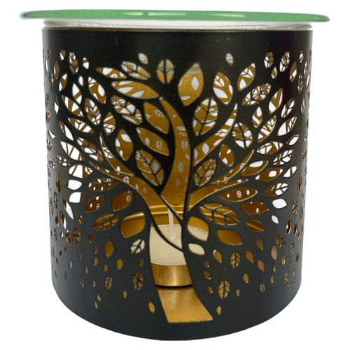 Tree of Life Tea Light Oil Burner Glass Wax Melt Warmer Metal Candle Holder Gift - Picture 5 of 5