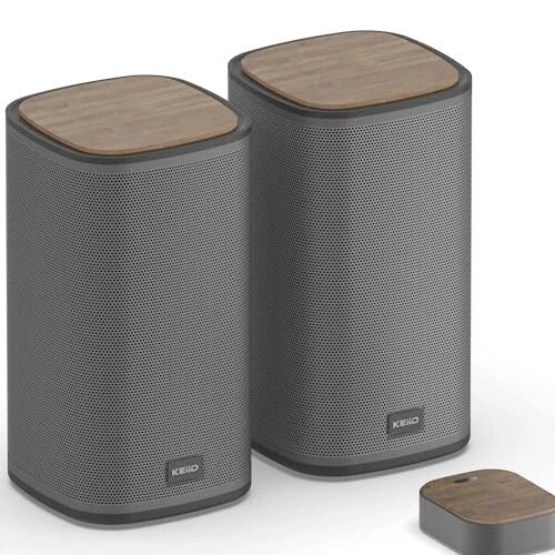 Bluetooth Computer Speakers with Wireless Touch Control Pod for PC Laptop/Deskto