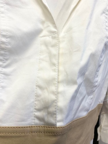 STAUD White Sand Beige Empire Waist V-Neck Harper A-Line Midi Shirt-Dress 8 = M - 第 10/14 張圖片