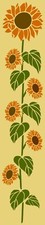 REUSABLE STENCIL ITEM 9061 F 6"x24" SUNFLOWER - Mylar Stencils