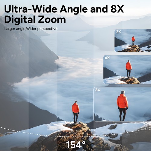 Action Cam 4K Sportkamera Touchscreen Unterwasserkamera 30M Red-Dot-Gewinner - Bild 9 von 16