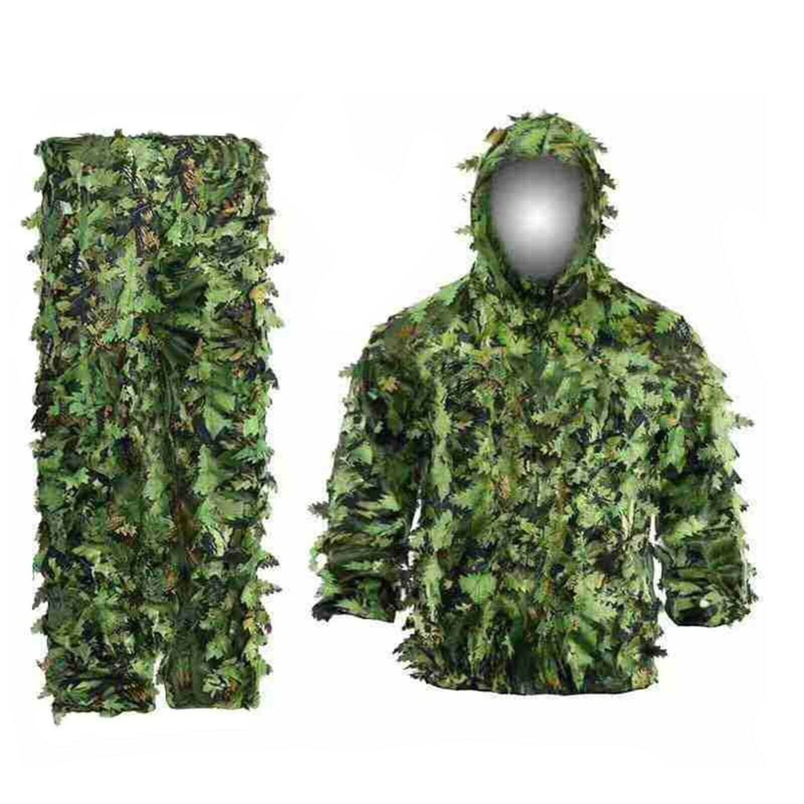 Ghillie Suit Camouflage Bow Hunting Green 3D Leaf Sniper Army Military Yowie