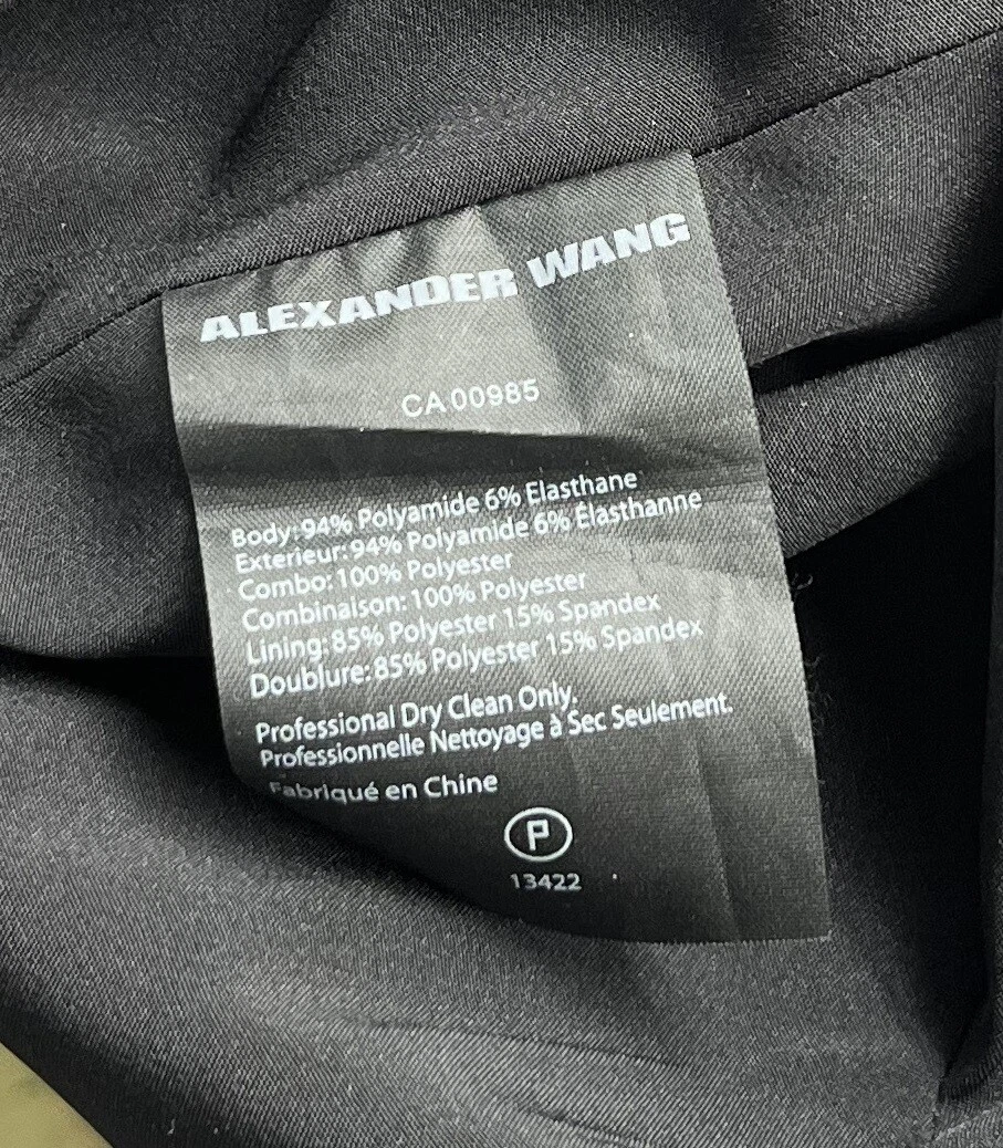 Abito sneaker Alexander Wang Black Label senza maniche aderente + svasato plissettato taglia 10