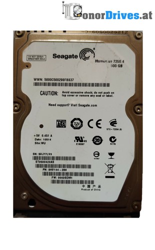 Seagate Barracuda ST9500420AS - 500GB - SATA - 9HV144-286 - PCB 100536286 Rev E*