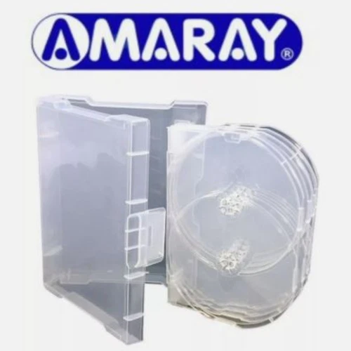 20 x 8 Way Clear Megapack DVD 32mm [8 Discs] New Empty Replacement Amaray Case