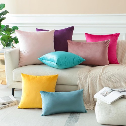OTOSTAR Decorative Throw Pillow Covers 16 x 16x16 Inch (Pack of 2), Hot Pink - Picture 5 of 9