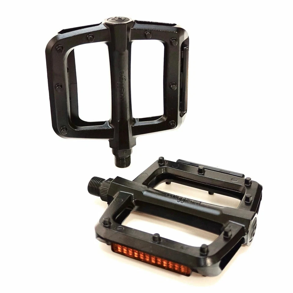 Wellgo 9/16" Plataforma Grande Montaña MTB Descenso DH Bicicleta BMX Pedal Negro Rojo Foto 3 de 4