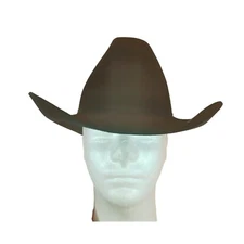 Beaver Brand 10X Black Cowboy Western Hat 6-7/8 Long Oval Western Wear 100% 