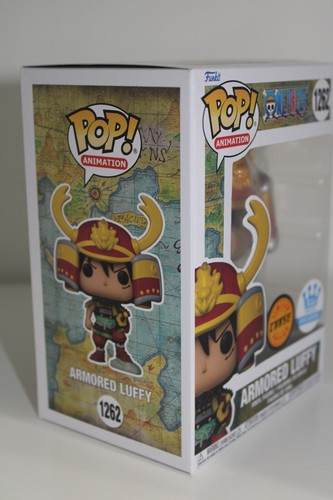 Funko POP One Piece Armored Luffy Funko Shop CHASE #1262 In Pop Protector - Picture 3 of 8
