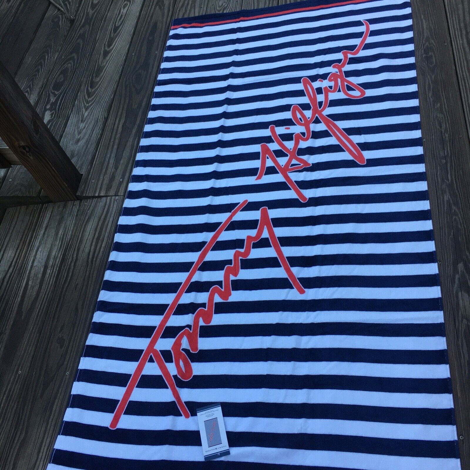 Tommy Hilfiger USA Flags Beach Towel (36 x 68) 100% Cotton 91 x 173 cm New