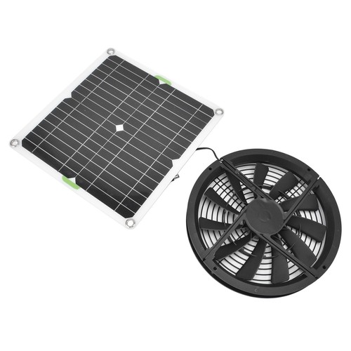 10 Inch 100W Solar Panel Exhaust Fan Kit for Chicken Coop Greenhouse Ventilation - Picture 5 of 12