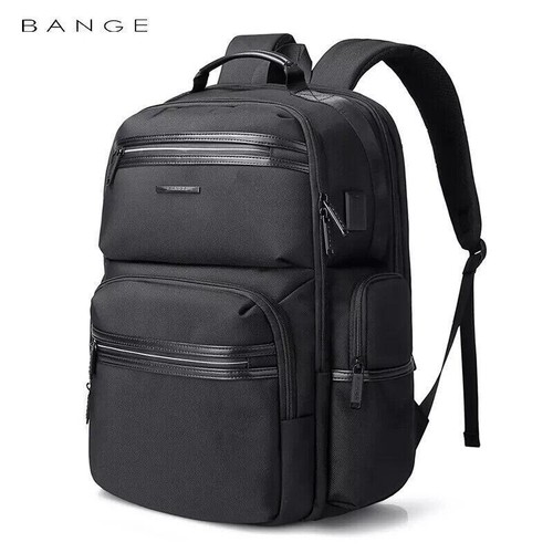 BANGE Zaino Grande Capacità Impermeabile Uomo Business Laptop Scuola Viaggio Borsa - Foto 16 di 18